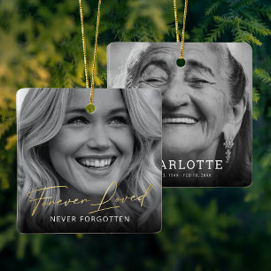 Adorno De Cerámica Foto conmemorativa por siempre amada Keepsake