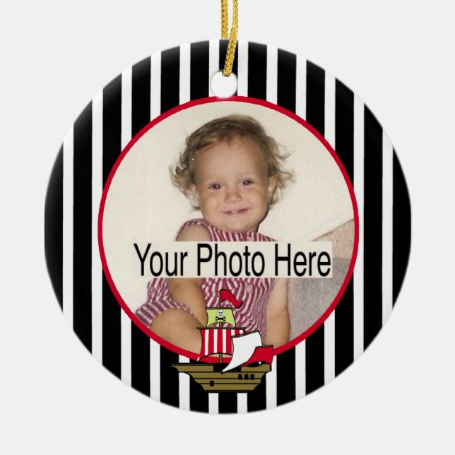 Adorno De Cerámica Foto de Barco pirata (Frente)