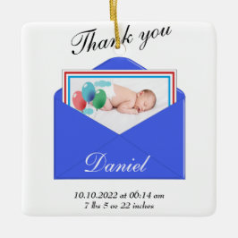 Adorno De Cerámica Foto de Birth Announct