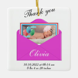 Adorno De Cerámica Foto de Birth Announct