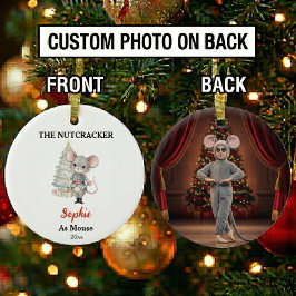 Adorno De Cerámica Foto de Cascanueces de Ratón Personalizada Navidad