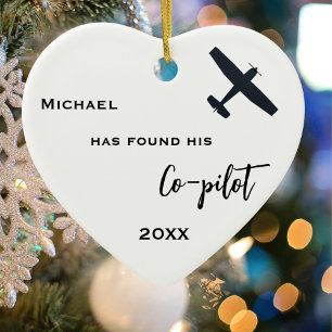 Adorno De Cerámica Foto de compromiso encontrada en su avión piloto