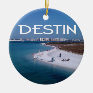 Adorno De Cerámica Foto de Destin la Florida con la playa y el