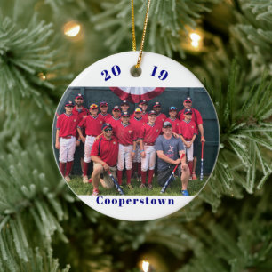 Adorno De Cerámica Foto de equipo de Cooperstown / Recuerdo personali