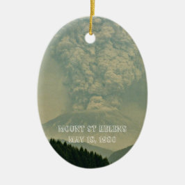 Adorno De Cerámica Foto de erupción volcánica de Mount St Helens