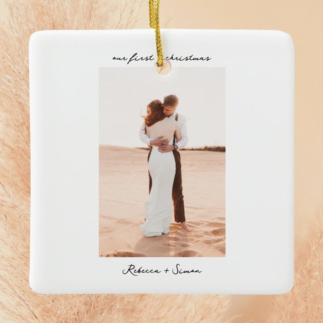 Adorno De Cerámica Foto de escritura Minimalista simple (boho ceramic ornament)