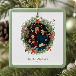 Adorno De Cerámica Foto de familia elegante de Navidad