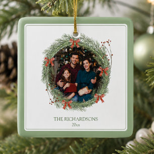 Adorno De Cerámica Foto de familia elegante de Navidad