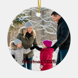 Adorno De Cerámica Foto de Familia Elegante Personalizable para las F
