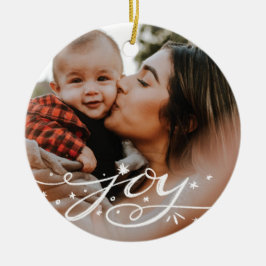 Adorno De Cerámica Foto de feriado con letras de gran alegría