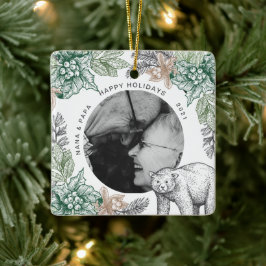 Adorno De Cerámica Foto de festividades de los abuelos de Woodland ru