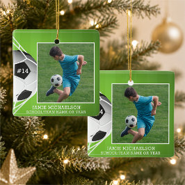 Adorno De Cerámica Foto de fútbol personalizada