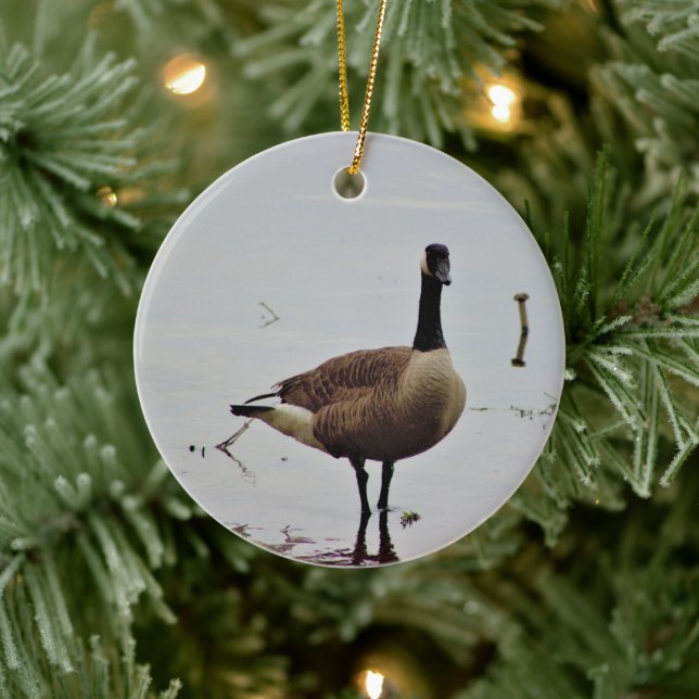 Adorno De Cerámica Foto de Goose de Canadá (Árbol)
