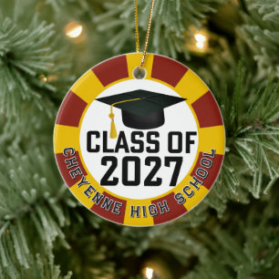 Adorno De Cerámica Foto de graduación de la clase de Letterman 2027