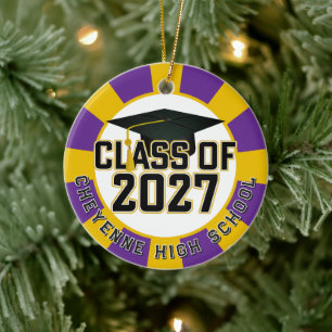 Adorno De Cerámica Foto de graduación de la clase de Letterman 2027