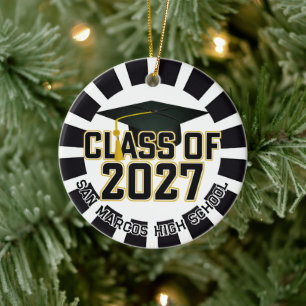 Adorno De Cerámica Foto de graduación de la promoción 2027 de Letterm