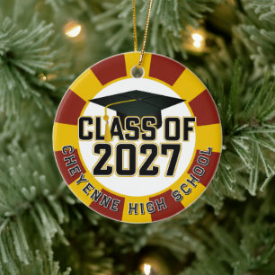 Adorno De Cerámica Foto de graduación de la promoción 2027 de Letterm