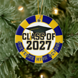 Adorno De Cerámica Foto de graduación de la promoción 2027 de Letterm