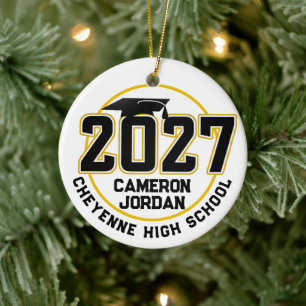 Adorno De Cerámica Foto de graduación de la promoción 2027 de Letterm