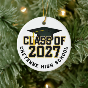 Adorno De Cerámica Foto de graduación de la promoción 2027 de Letterm