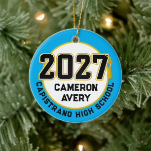 Adorno De Cerámica Foto de graduación de la promoción 2027 de Letterm