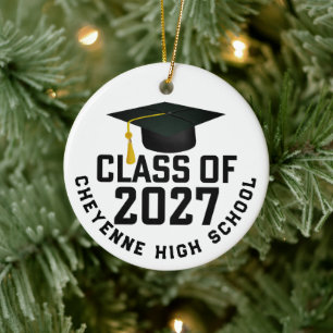 Adorno De Cerámica Foto de graduación de la promoción 2027 de Letterm