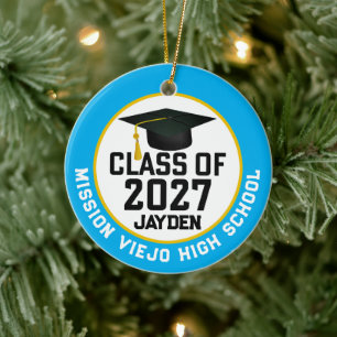 Adorno De Cerámica Foto de graduación de la promoción 2027 de Letterm