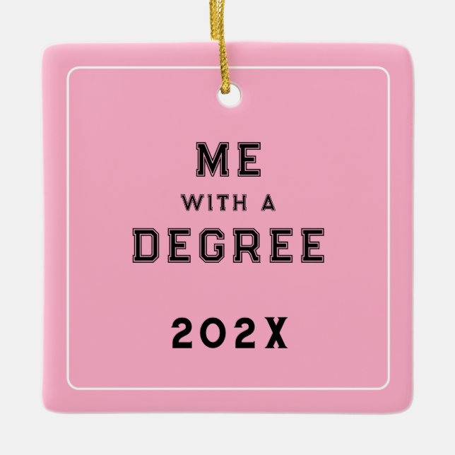 Adorno De Cerámica Foto de graduación Keepsake (Anverso)