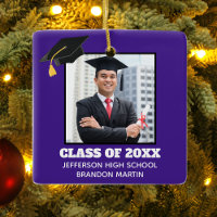 Foto de graduación personalizado Purple Senior 202