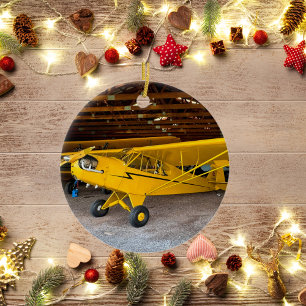 Adorno De Cerámica Foto de Guay Airplane, Feliz Navidad, Personaliza
