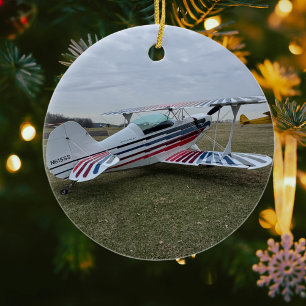 Adorno De Cerámica Foto de Guay Airplane, Feliz Navidad, Personaliza