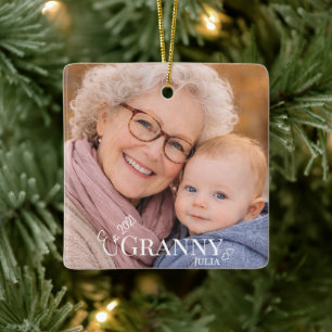 Adorno De Cerámica Foto de la abuela Año de establecimiento Corazón m