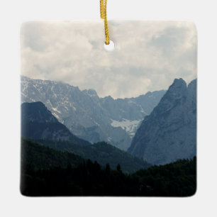 Adorno De Cerámica Foto de la naturaleza de los montes alpinos