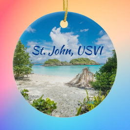 Adorno De Cerámica Foto de la playa de St. John U.