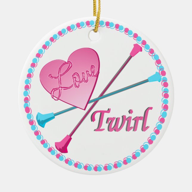 Adorno De Cerámica Foto de Love 2 Twirl (Frente)
