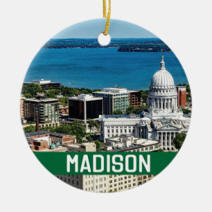 Adorno De Cerámica Foto de Madison Wisconsin en memento