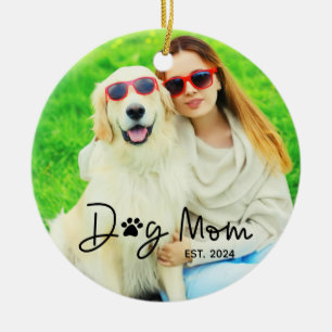 Adorno De Cerámica Foto de Mamá de Perro Adorable