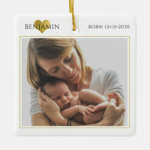 Adorno De Cerámica Foto de Mamá y Recién Nacido