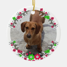 Foto de mascota Corona floral Cerámica Navidad 202