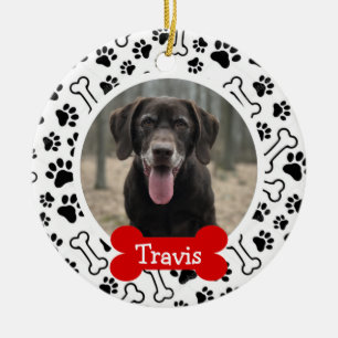 Adorno De Cerámica Foto de mascota de perro personalizada
