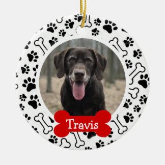 Adorno De Cerámica Foto de mascota de perro personalizada