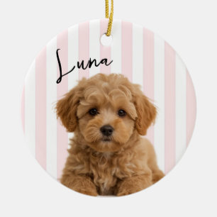 Adorno De Cerámica Foto de memorial de perro personalizada