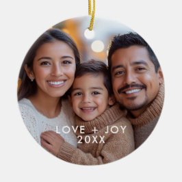 Adorno De Cerámica Foto de Navidad minimalista moderna de Amor y Aleg