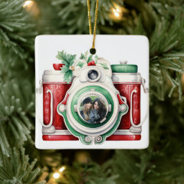 Adorno De Cerámica Foto de Navidades de cámara de época