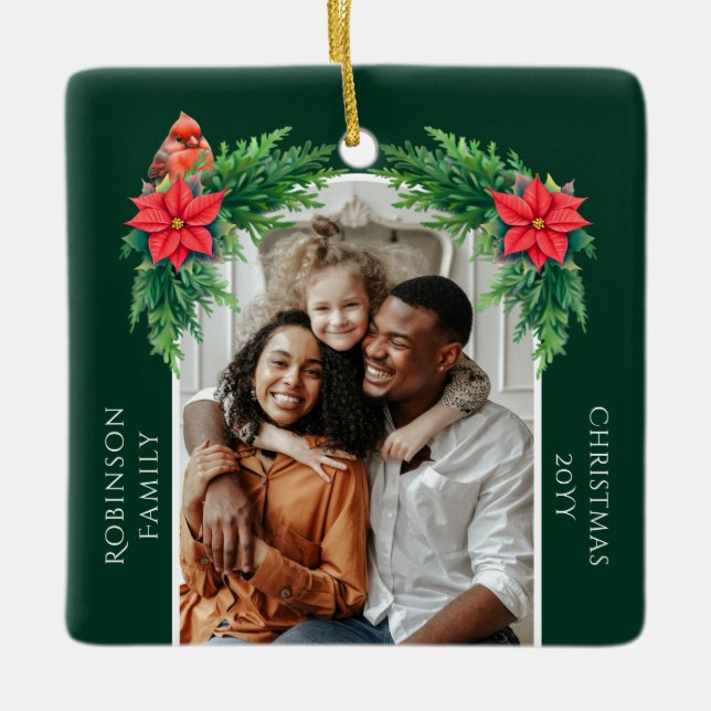 Adorno De Cerámica Foto de Navidades elegantes (Anverso)