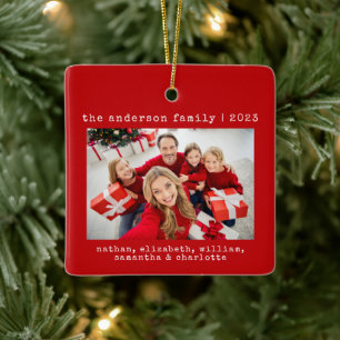 Adorno De Cerámica Foto de Navidades familiares Minimalistas simples