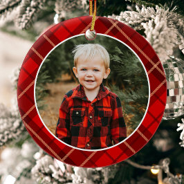 Adorno De Cerámica Foto de Navidades tradicionales rojos colocados