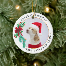 Adorno De Cerámica Foto de nombre de familia de navidades