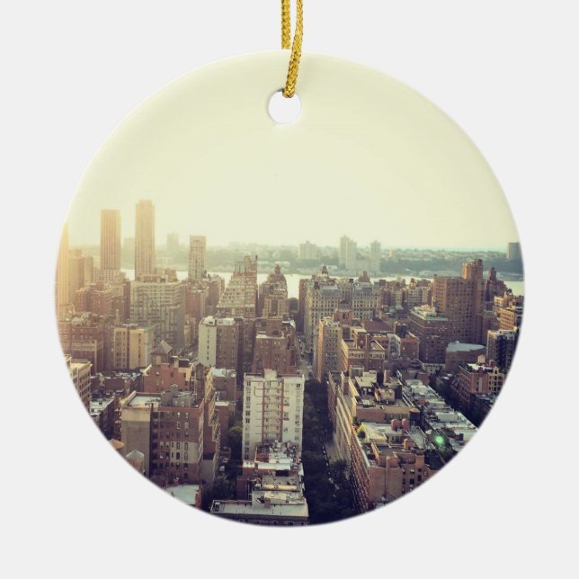 Adorno De Cerámica Foto de NYC Skyline (Frente)