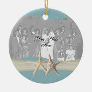 Adorno De Cerámica Foto de Ocean Sky Blue Starfish